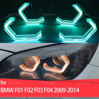 RGB APP control LED Angel Eyes Ring For BMW 7 Series F01 F02 F03 F04 2009-2015
