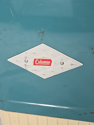 🏖Vintage 1950s COLEMAN Metal Cooler DIAMOND LOGO 18