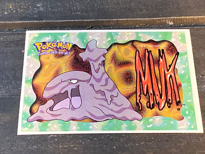 Vintage 1999 Pokémon Muk Vending Machine Sticker Card A&A Made in USA