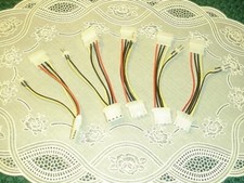 FIVE MOLEX Power 'Y' Splitter 4 pin Male  2 Pin Male NEW 