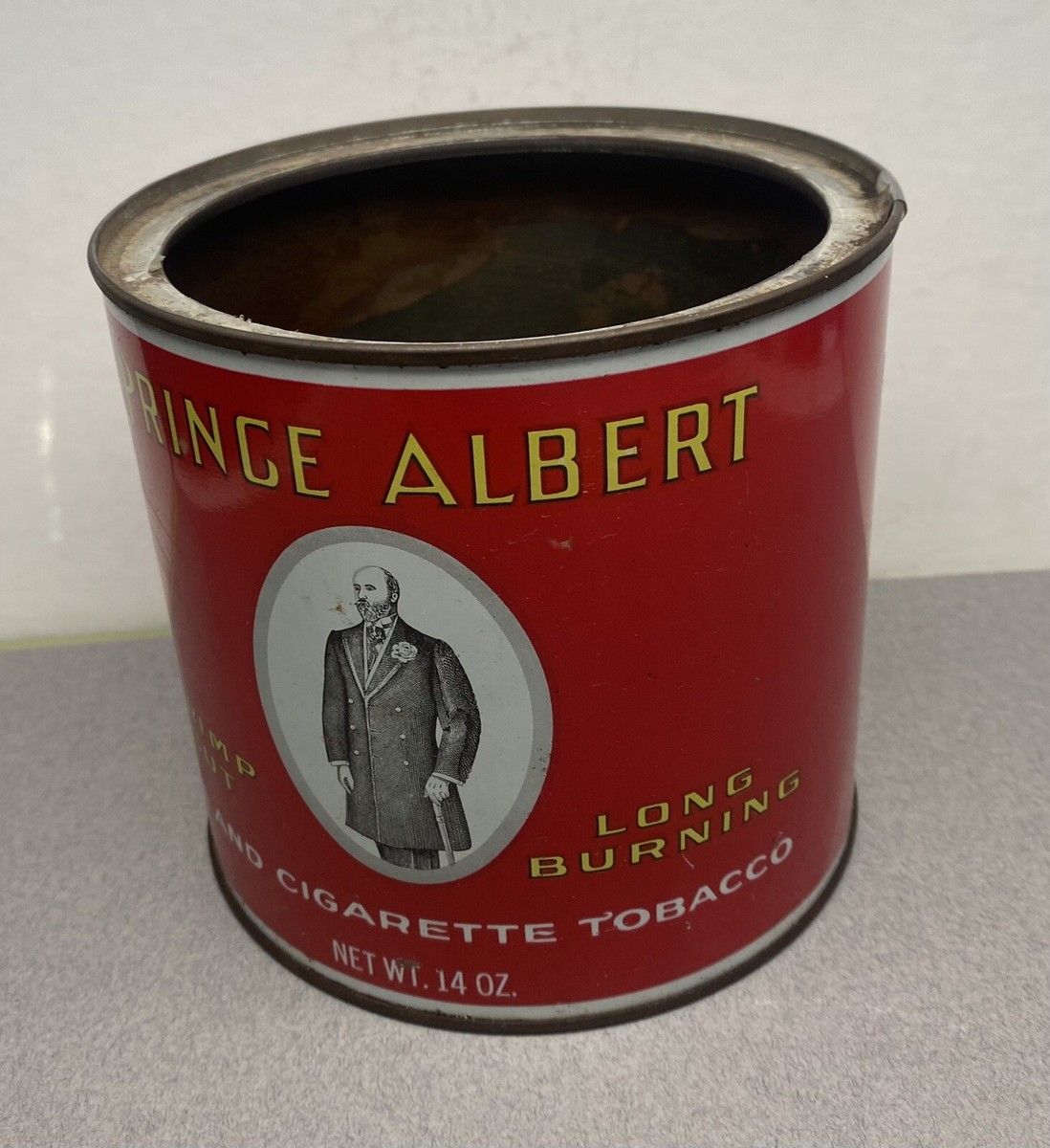 prince albert crimp cut tobacco can unopened Vintage Empty Tin: Large Can, USA Made Prince Albert Crimp Cut Tobacco