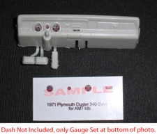 1971 PLYMOUTH DUSTER 340 GAUGE FACES for 1/25 scale AMT kits—PLEASE READ DESC