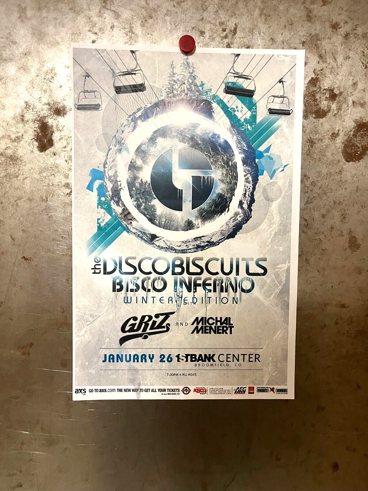 DISCO BISCUITS Bisco Inferno w/ GRiZ 1STBank Center Broomfield 2013 SHOW FLYER