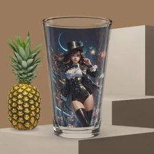 Anime girl Shaker pint glass
