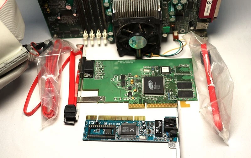 ⭐Vintage AOpen Motherboard with Cables and Cooler – Untested – Sold As Is - Image 2 of 4