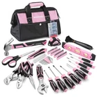 WORKPRO Pink Tool Set 277PC Apartment Essentials Hand Tool Bag Set with 13''Bag