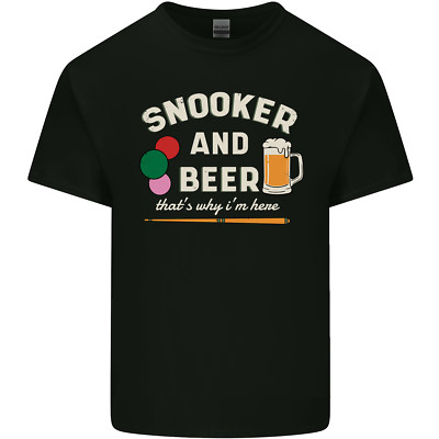 Snooker and Beer That's Why I'm Here Herren T-Shirt aus leichter Baumwolle