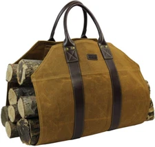 INNO STAGE Canvas Wood Carriers Firewood Log Tote Bag Waxed Canvas Fire Wood Car