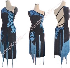 Tassel Latin Dance Dress Clothing Salsa Costume Ballroom Competition SMOOTH