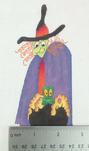 Renaissance Designs HP needlepoint WITCH LOW COUNTRY Canvas Guide Thread KIT 18m - Picture 5 of 11