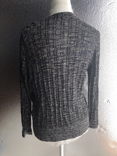 Jones New York L layered sweater blouse navy grey long sleeve workcore casual - Picture 5 of 13