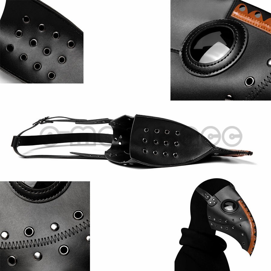 Cosplay Punk Plague Doctor Long Nose Bird Beak Steampunk Halloween Mask Props