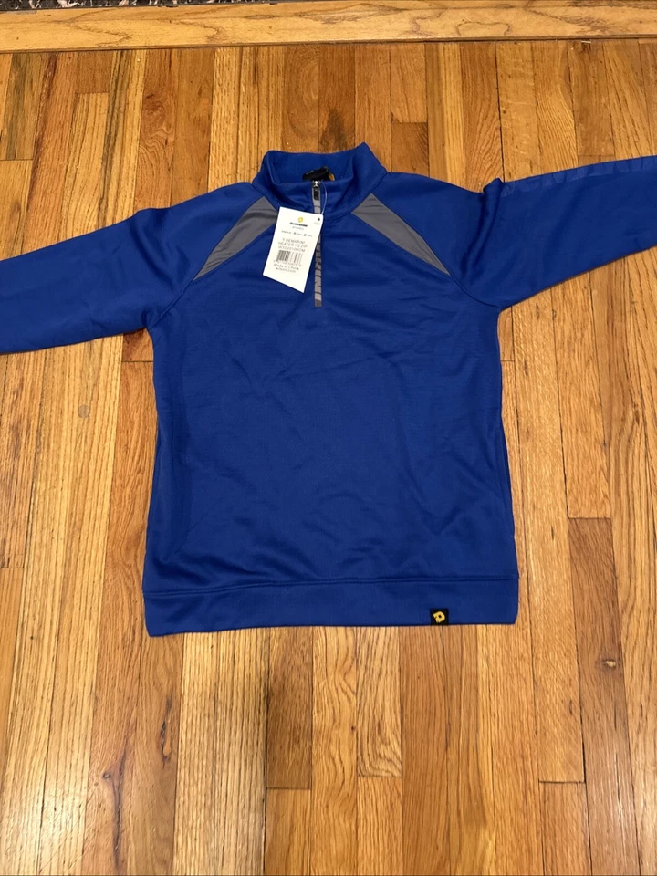 DeMarini Youth Medium Heater Fleece 1/2 Zip Royal  Pullover. New With Tags. - Image 2 of 4