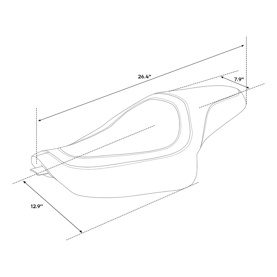 Driver Rider Passenger Seat Fit For Harley Sportster XL 883 XL1200 04-22 2005 06 - Image 2 of 4