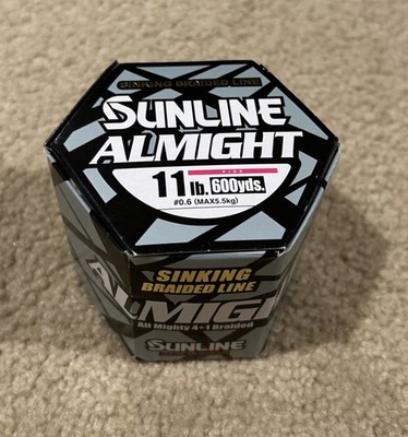 Sunline Almight Pink Braided Line Bulk Spool - 600 Yards 11 Lbs #0.6 Sinking