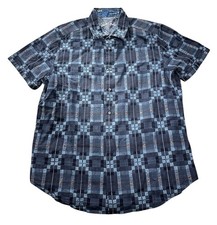 Robert Graham Mens Aizome Cotton Stretch Yard Dyed Plaid Button Down X-Large XL