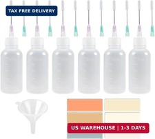 6 Pack Needle Tip Squeeze Bottle 50mL 1.69 OZ , Precision Gun Oil Bottle, Needle
