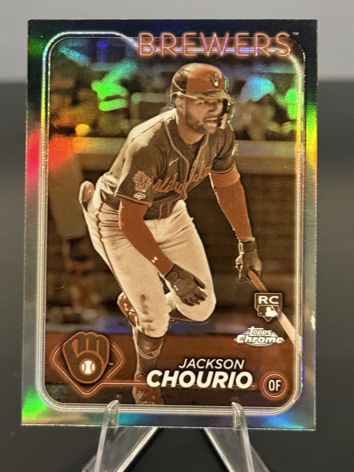 2024 Topps Chrome Sepia Refractor Jackson Chourio #161 Rookie RC