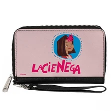 Disney Wallet, Zip Around, The Proud Family LaCienega Pose Beige Pink, Vegan ...