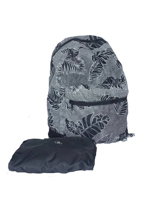 Volcom Rucksack Faltrucksack Falttasche M schwarz faltbar Leaf Me Alone Shopper - Bild 3 von 3