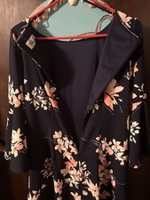 Eliza J Women’s Size 8 P Flowered 3/4 Sleeve Mini Dress