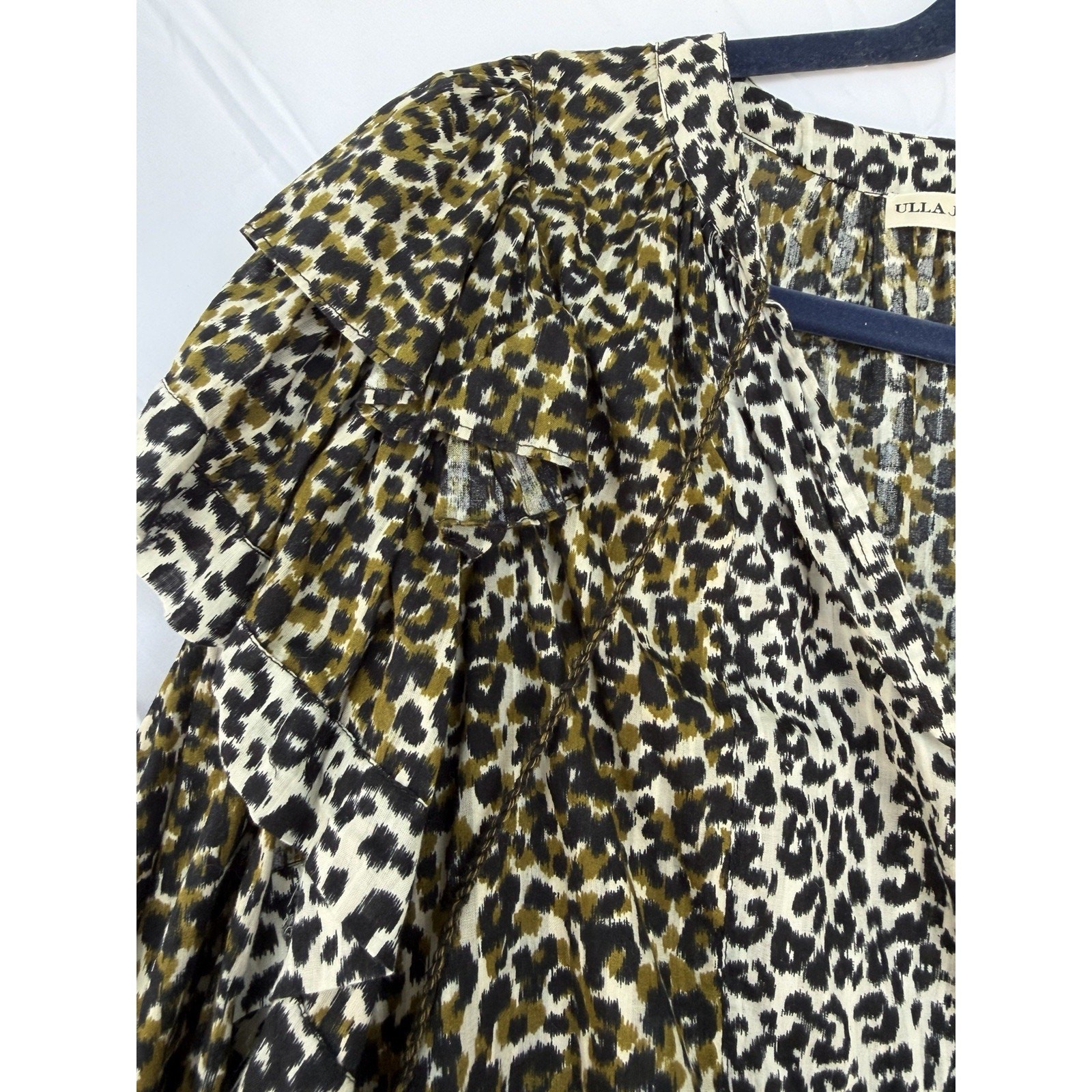 Ulla Johnson Blouseruffled leopard print cotton  … - image 11