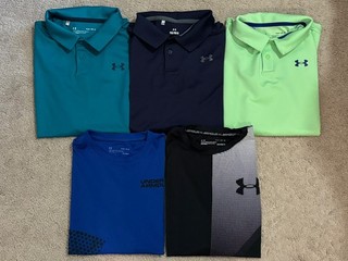 Under Armour Boys Youth Large Shirts – Set of 5 – Used