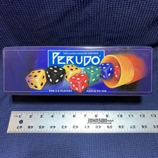 PERUDO Classic Game of Liar's Dice Tin Box Pressman 2002, Complete EUC Free Ship