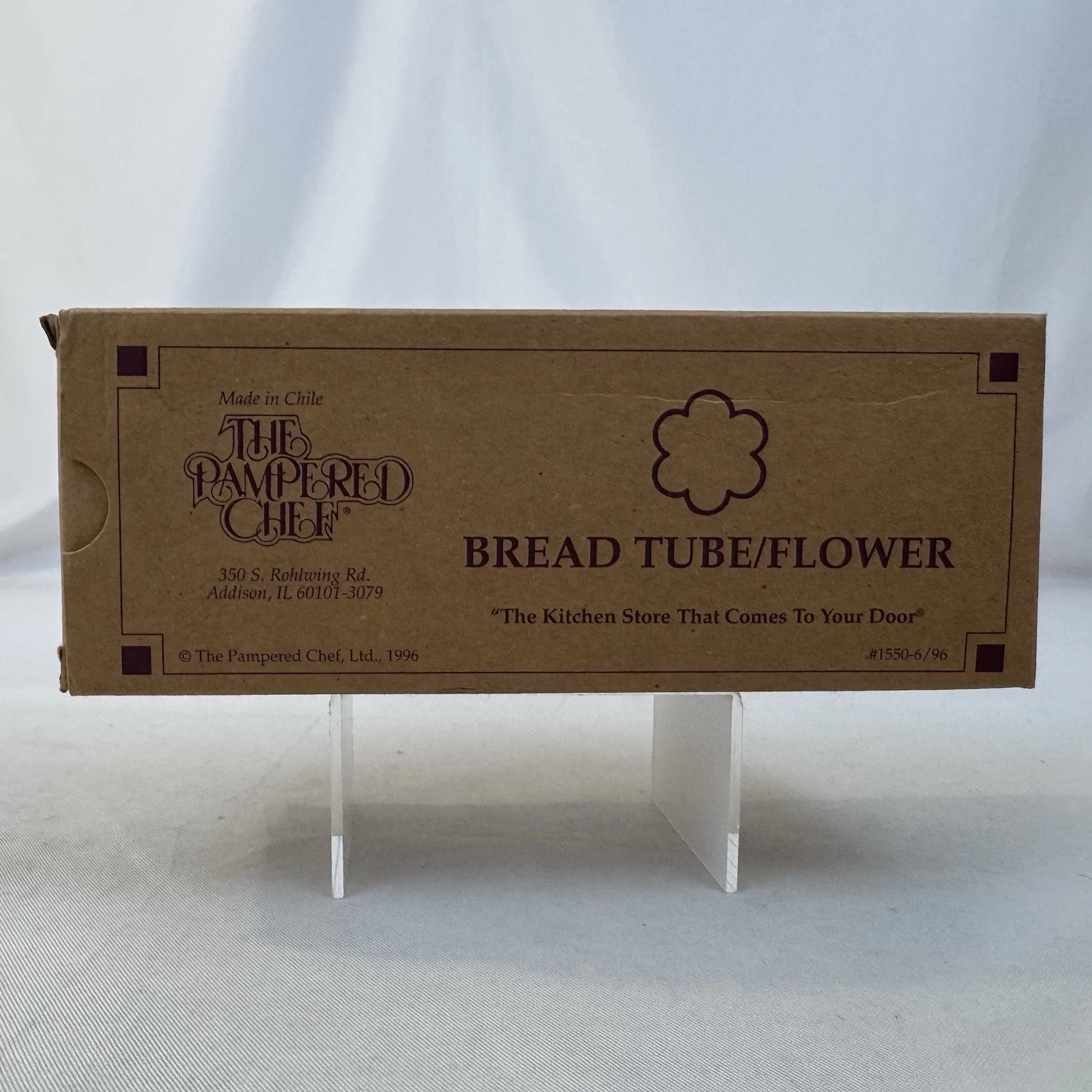 Pampered Chef Bread Tube Flower Shape 1550 1996 With Box Baking Mold FAST SHIP