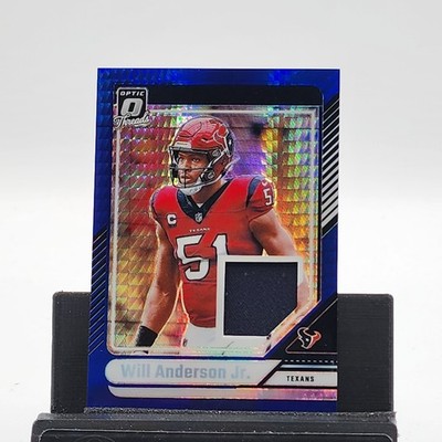 2024 Donruss Optic #DTB-WAJ Will Anderson Jr. Donruss Threads Blue Hyper