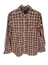 WRANGLER RETRO Shirt S Brown Pearl Snaps Cowgirl Western Rodeo Pockets