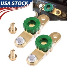 2X Battery Terminal Quick Disconnect Switch Side Post Battery Shut/Cut Off Brass
