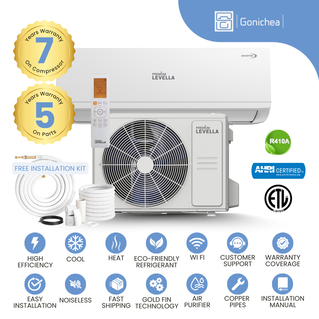 24,000 BTU 20 SEER2 Ductless Mini-Split Inverter+ Air Conditioner Heat Pump 220V