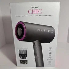 Tyche Chic Hair Dryer Cold Shot Ceramic Grills w/ 2 Attachments 