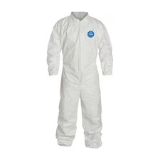 Dupont Ty125swh2x0006g1 Tyvek 400 Collared Disposable Coverall, Elastic Wrists