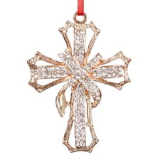 Metal Cross Christian Christmas Ornaments - Religious Christmas Ornament Gift...