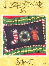 Lizzie Kate JOY Cross Stitch Pattern Leaflet ONLY Christmas / stocking / wreath