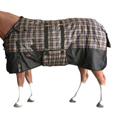 80" Hilason 1200D Winter Waterproof Turnout Horse Blanket Belly Wrap Plaid