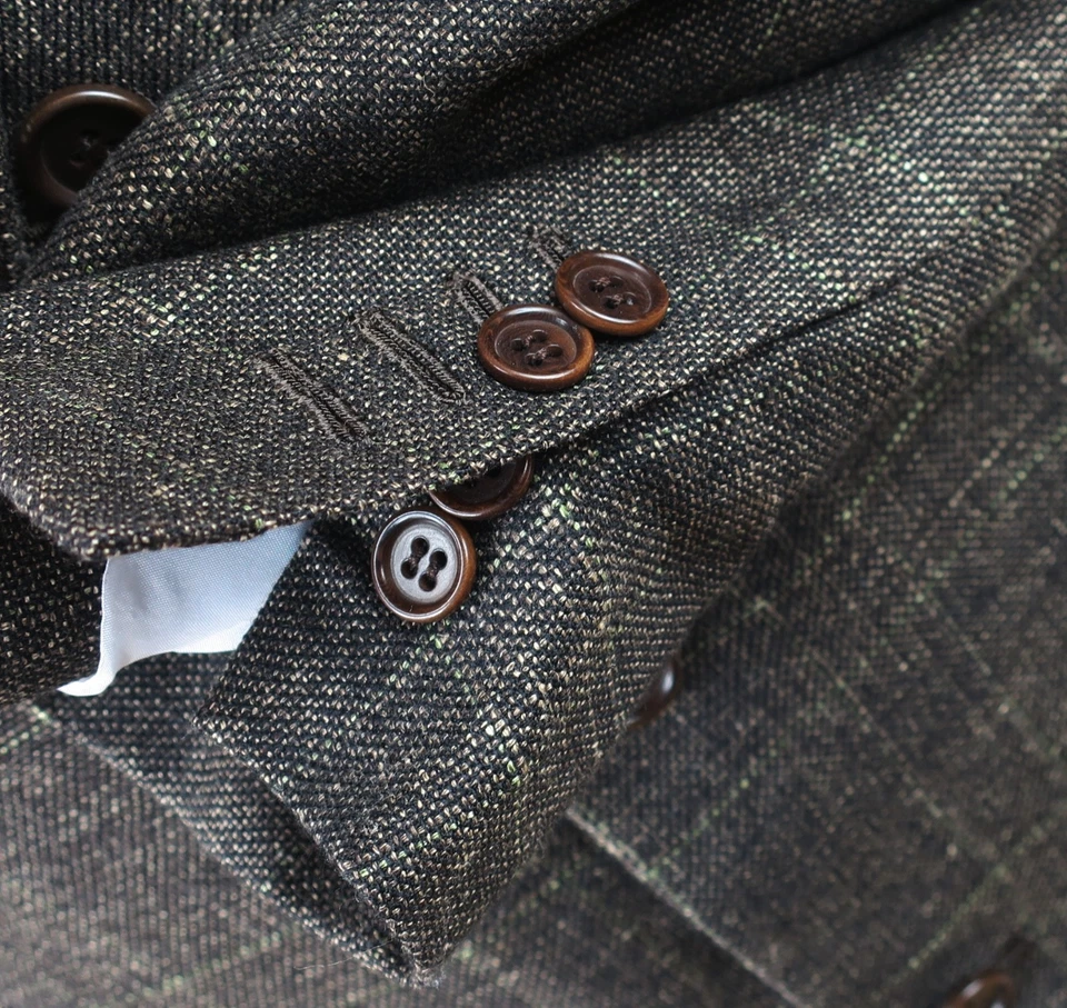 KITON NAPOLI MENS LINEN WOOL SILK BLAZER  size EU-50 UK-40 US-40 - Image 4 of 4