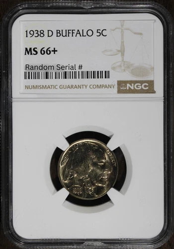 1938-D (MS66+) Buffalo Nickel 5C NGC - Plus