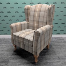 CareCo Beige Check Stirling Fireside Chair