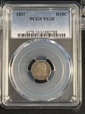1831 Capped Bust Half Dime PCGS VG-10