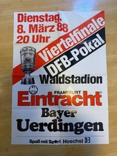 Eintracht Frankfurt vs. Bayer 04 Uerdingen Spieltagsposter DFB Pokal 1988