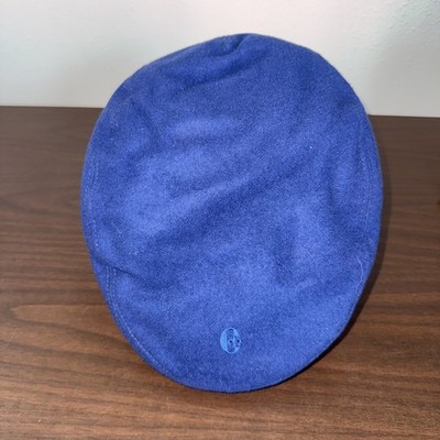 Conte of Florence Mens Vintage Hat Cap - Blue Wool Italian Lovely Cabbie Newsboy