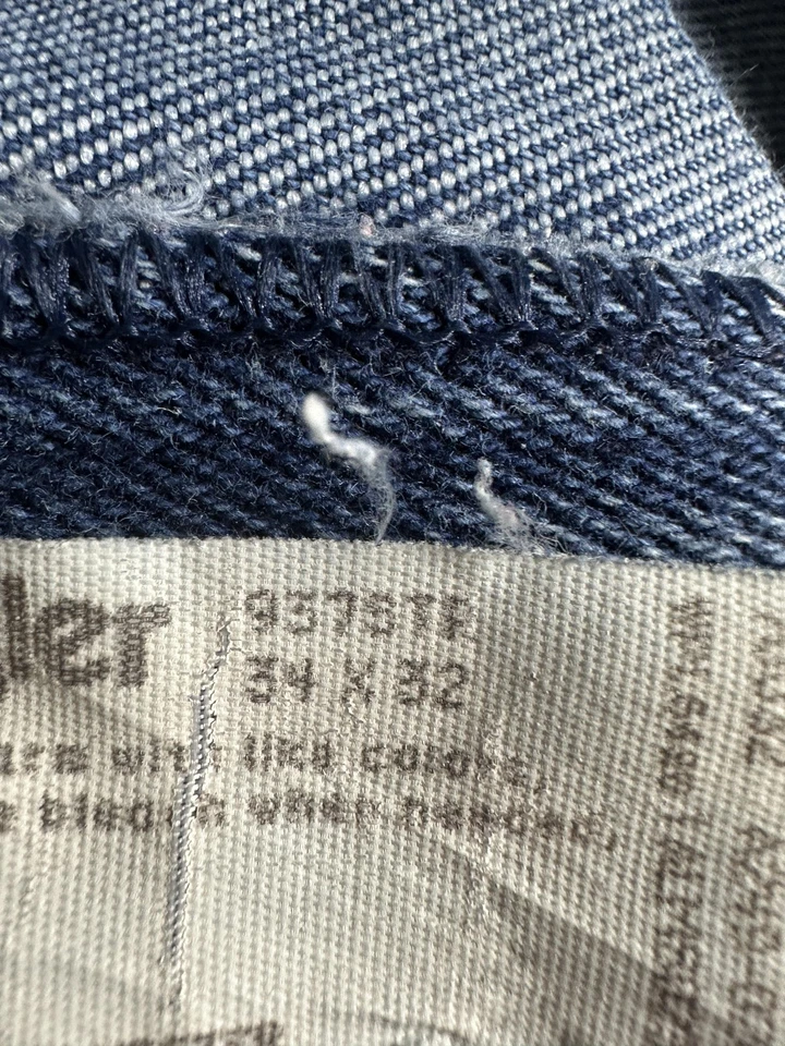 Vintage Wrangler Jeans Mens 31x31 Blue Denim Straight Leg Made in USA 937512 - Image 4 of 4