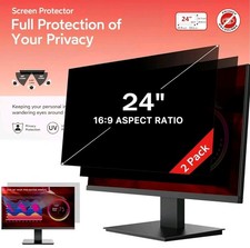2 Pack 24-inch Computer Monitor 16:9 Full Protection Removable Privacy Screen