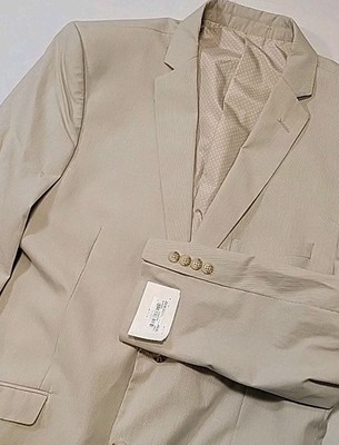 US Polo Assn Sport Coat 44L Tan Cotton Blazer Jacket Classic Casual Preppy NWT