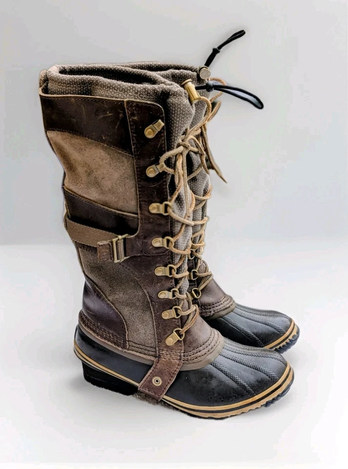 Sorel Conquest Carly Tall Explorer Boots Women’s 7.5 Waterproof Winter - Image 3 of 4
