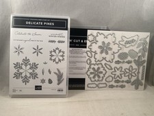 DELICATE PINES Stamp Set Dies Stampin Up Snowflake Winter Wishes 2605