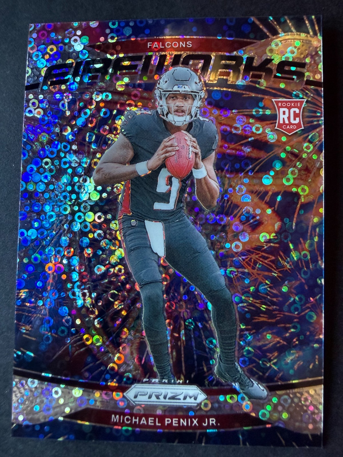 2024 Panini Prizm - Fireworks Michael Penix Jr. #16 No Huddle Prizm (RC)
